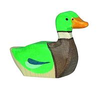 Holztiger Drake Swimming Wooden Figure