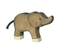 Holztiger Elephant, Small, Trunk Raised