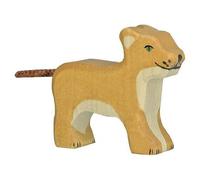 Holztiger Little Lion Standing Toy Figure - Handmade Wooden Animal