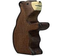 Holztiger Sitting Bear Wooden Figure (Small, Brown)