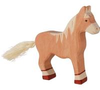 Holtztiger HT80033 Horse, Standing, Light Brown, Assorted Colours