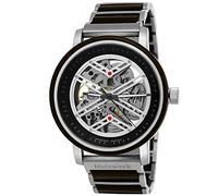 Holzwerk Germany Handmade Automatic Men's Watch Eco Natural Wood Watch Wooden Bracelet Watch Brown Black Silver Analogue, Black, silver, Bracelet
