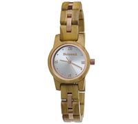 Holzwerk Germany Handmade Designer Women's Eco Natural Wood Watch Beech Brown Silver Rose Gold Roman Numerals Analogue Classic Quartz Watch