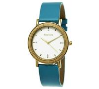 Holzwerk Germany Handmade Designer Women's Watch - Eco Natural Wood Leather Strap Analogue Classic Quartz Pink Gold Brown, turquoise, Strap.