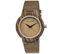 Holzwerk Germany Handmade Designer Women's Watch Eco Natural Wood Watch Leather Strap Watch Analogue Classic Quartz Watch in Brown
