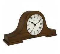 Holzwerk Wooden Vintage Rustic Retro Design Table Clock Brown Traditional Table Clock Elegant Wooden Table Clock No Ticking Quiet Roman Numerals Numbers Mantel Clock Living Room Kitchen Standing Clock