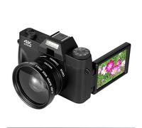 HOM 4K Digital Camera with Interchangeable Lens - 16x Digital Zoom, 3.0" Flip Screen, Autofocus & Wi-Fi Connectivity - 32 Micro SD Card Included
