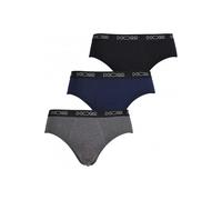 Hom Men's Boxerlines 3-Pack Basic Briefs, Black/Navy/Grey - Size: 32/30/31