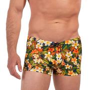 HOM Etna Swim Short mens beach boxer male trunk drawstring lining floral silky