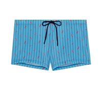 Hom Men's Boxer de Bain Espelette Swim Briefs, Turquoise Print, XL