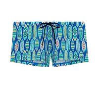 Hom Men's Boxer de Bain Marbella Swim Briefs, Blue Print, S