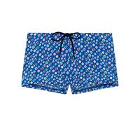 HOM Men's Boxer de Bain Socoa Swim Briefs, Navy Print, L
