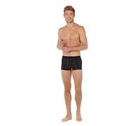 HOM Men's Lot de 2 Boxers HO1 Joan #2 Boxer Briefs, Lot de 2: imprimé Micro Motif tons de gris + Noir uni, S