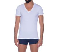 Hom Men's Supreme Cotton V-Neck T-Shirt, White - Size: Regular
