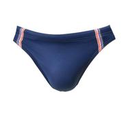 HOM Micro Nautical Cup Swim Brief, Navy Striped Ribbon, S