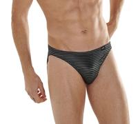 HOM Monsieur Comfort Micro Brief mens underwear bikini male slip metallic stripe