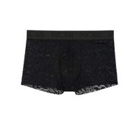 Hom Men's Free-Cut Lace Boxer Trunk, Black - Size: 32/30/31