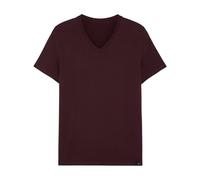 Hom Men's Tencel Soft V-Neck T-Shirt, Burgundy - Red - Size: Regular