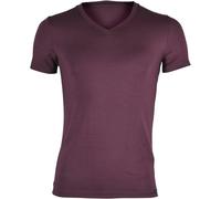 Hom Men's Tencel Soft V-Neck T-Shirt, Burgundy - Red - Size: Regular