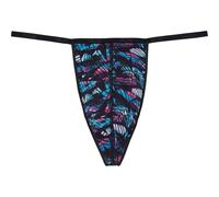 Hom Underwear, Blackrock G-String, Black, Men's Size M, Pack of 1