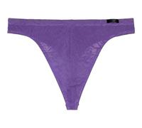 Hom Underwear, Free Lace G-String, Purple, Men's Size L, Pack of 1