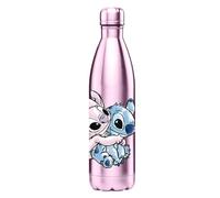 Homadict Disney Insulated Bottle - Stitch & Angel Reusable Stainless Steel Water Bottle - 12 Hour Hot and Cold Hold - For Sports, Travel, Everyday Use, 500 ml - BPA Free - Official Licence
