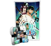 Hômadict One Piece Sherpa Blanket 100 x 150 cm - Fleece Blanket for Manga Fan - Zoro & Mihawk - Warm - Soft Comfortable - Officially Licensed