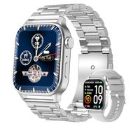 Homailida Smart Watch for Men with Answer/Make Calls, 1.85" HD Display Fitness Tracker Watch, 100+Sports Modes Health Monitor Sleep Monitor for iOS Android (Silver)