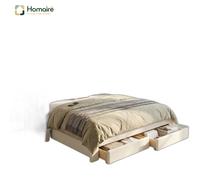 HOMAIRE Beige Linen Upholstered Daybed 90x190cm