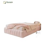 HOMAIRE Kids Ottoman Bed Pink Velvet 90x190cm