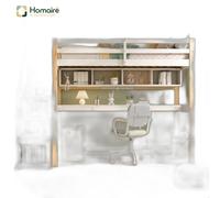 HOMAIRE Wood House Bunk Bed White+Natural