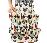 Homaisson Egg Apron, 15 Pockets Durable Canvas Egg Collecting Holding Apron Egg Gathering Apron for Chicken Duck Goose Eggs