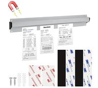 Homakover 16 Inch Restaurant Receipt Holder with Ticket Rack Magnetic Note, Silver Kitchen Slide Check Rack, Bill Orders Ticket Holder Tab Aluminum Display Rail for Restaurant Cafes Pubs Bars