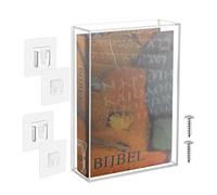 Homakover Clear Acrylic Wall Mount & Tabletop Book Display Case, 10.25 x 7.25 x 2 inches