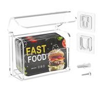 Homakover Outdoor Business Card Holder, Waterproof Acrylic Salon Business Name Card Holder Wall Mount Box for Smooth Surface for Office Store Trucks Wall, Keeps the Rain Out (1)