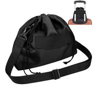 Homakover Travel Neck Pillow Bag for Memory Foam Travel Pillow,Luggage Travel Pillow Drawstring Bag Carrying Case with Trolley Sleeve&Adjustable Strap,Easily Attaches to Luggage,Backpacks