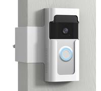 Homalor Anti Theft Ring Doorbell Mount: White Ring Doorbell Door Mount Blink Camera Holder - Metal, No Drill Required