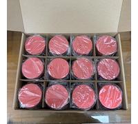 HOMAMAMOON Candle Tins 8oz, 24-Pack Premium Matte Full Black 8 OZ Metal Candle Jars with Lids for Making Candles, Bulk Empty Candle Containers for Small Business - light red