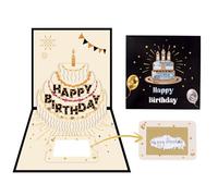HOMANGA Birthday Card, Birthday Money Card with Scratch-Off Surprise, Pop Up Cake Greeting Cards for Cash Gift, Birthday’s Gifts for Women, Men, Mom, Wife, Husband, Boy, Girl