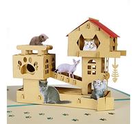 HOMANGA Cats Tree Pop Up Card, 3D Cat Birthday Card for Just Because, Thinking of You, Thank You, Anniversary, Funny Cat Greeting Card for Women Men, Great Gifts for Cat Person