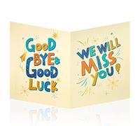 HOMANGA Giant Farewell Greeting Card, 35x55cm Good Luck Office Signature Card, Goodbye Card, Large Going Away Card for Colleague, Retirement, Going Away Gift for Coworker(Envelope Included)