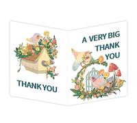 HOMANGA Jumbo Thank You Card, 35x55cm Large Thank You Card, A Very Big Thank You Card with Envelope, Giant Gratitude Card, Appreciation Thank You Card for Boss, Teacher, Couch (Bird)