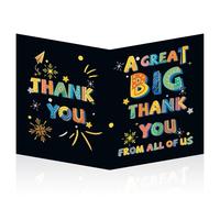 HOMANGA Jumbo Thank You Card, 35x55cm Large Thank You Card, Giant Gratitude Greeting Card, A Great Big Thank You Card with Envelope, Huge Appreciation Card for Boss, Teacher, Couch