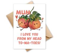 HOMANGA Mothers Day Card for Mom Grandma Grandmother Wife Stepmom, Mothers Day Card From Son or Daughter, Heartfelt Mother's Day Greeting Cards with Envelope, 13x18cm (Tomatoes)