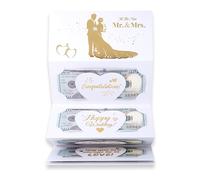 HOMANGA Wedding Card for Bride and Groom, Wedding Gift Envelope for Cash, Wedding's Money Holder, Money Card for Cash Gifts (to The New Mr. & Mrs.)
