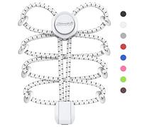 HOMAR Elastic No Tie Shoe Laces Strech Tieless Reflective Shoelaces with 8 Colors for Kids Adults Trainers One Size Fits All No Tie Shoe Strings for Sneakers Boots Casual Shoes