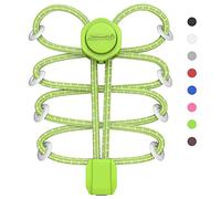 HOMAR Elastic No Tie Shoe Laces Strech Tieless Reflective Shoelaces with 8 Colors for Kids Adults Trainers One Size Fits All No Tie Shoe Strings for Sneakers Boots Casual Shoes