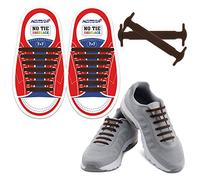 HOMAR No Tie Kids Shoelaces Turn Your Shoes into Slip-on - Best in Sports & Fitness - Waterproof Silicon Running Shoelaces Multicolor Shoe Laces Perfect for Children - Brown