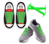 HOMAR No Tie Shoe Laces- Best in Sports Fan Shoelaces - Rubber Flat Running Shoe Laces No Tie Shoelace Replacement for Adults Athlete - Green