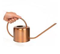Homarden Copper Colored 40oz. Watering Can - Metal Watering Can with Easy Pour Long Spout for Indoor and Outdoor Plants - watering can indoor - Ideal Decoration